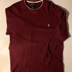Men's Polo Ralph Lauren Maroon Sweater Large